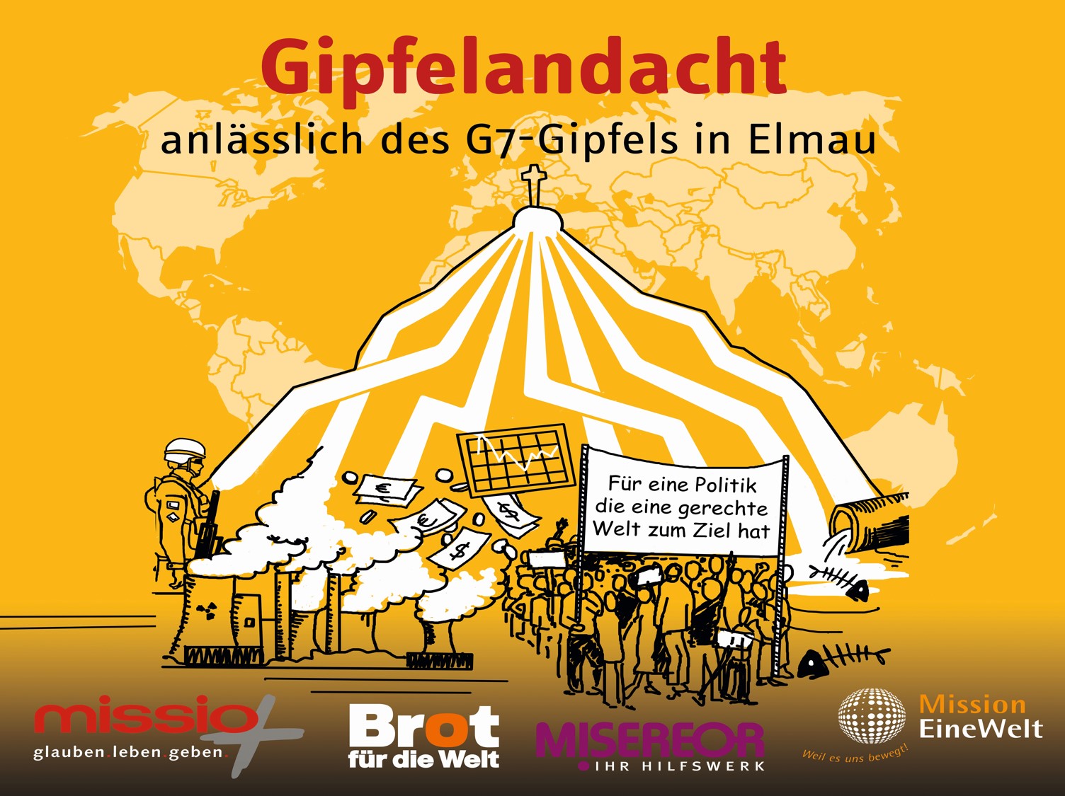 Zeichen der Solidarität: Gipfel-Andachten vor Pfingsten 2015